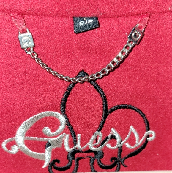 Red Guess Funnel Neck Coat - Picture 2 of 7